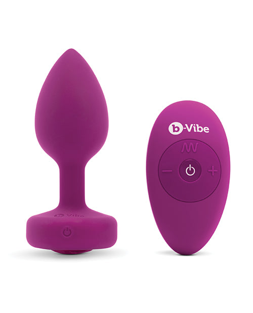 b-Vibe Remote Control Vibrating Jewel Plug-S/M - Wicked Sensations