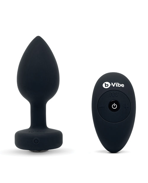 b-Vibe Remote Control Vibrating Jewel Plug-M/L - Wicked Sensations