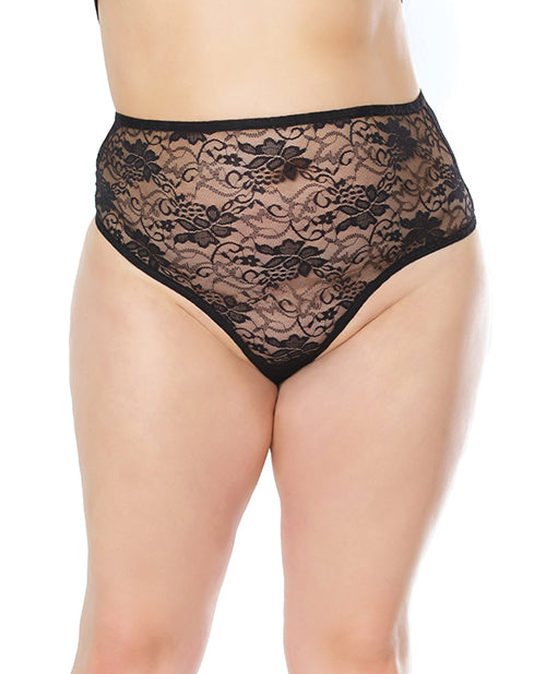 Coquette Stretch Lace High Waist Thong