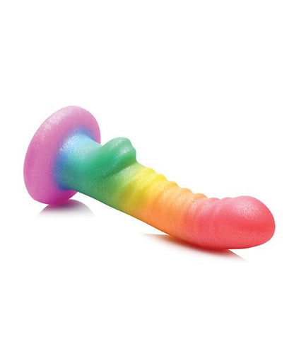 Simply Sweet 6.5 Inch Ribbed Rainbow Dildo