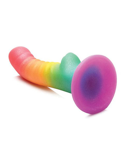 Simply Sweet 6.5 Inch Ribbed Rainbow Dildo