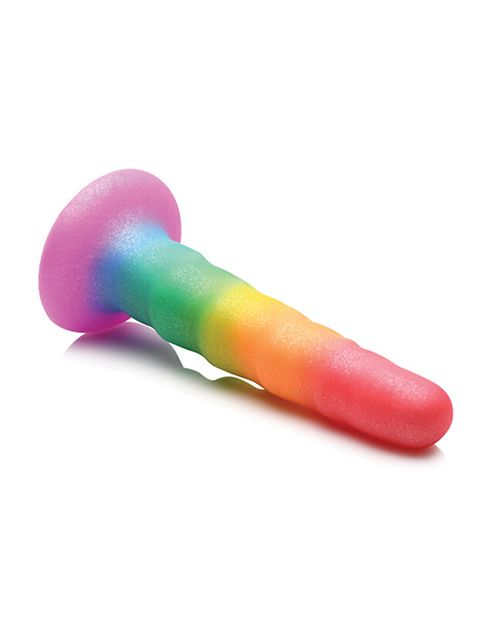 Simply Sweet 6.5 Inch Zigzag Rainbow Dildo