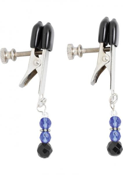 Adjustable Broad Tip Beaded Nipple Clamps - Wicked Sensations