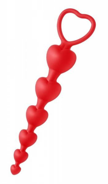 Sweet Hearts Heart-Shaped Silicone Anal Beads - Wicked Sensations