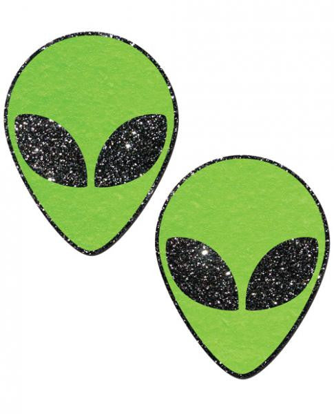 Green Glitter Alien Pasties - Wicked Sensations