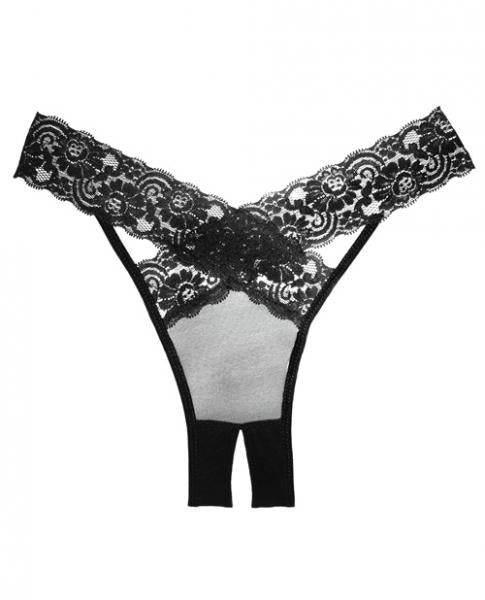 Adore Sheer Lace Crotchless Panty - Wicked Sensations