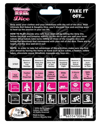 Ulitmate Roll Naked and Naughty Dice - Wicked Sensations