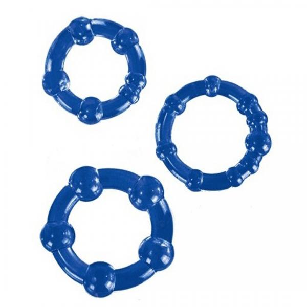 Stay Hard Beaded Cock Rings - Wicked Sensations