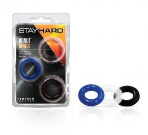 3 Pack Stay Hard Donut Rings - Wicked Sensations