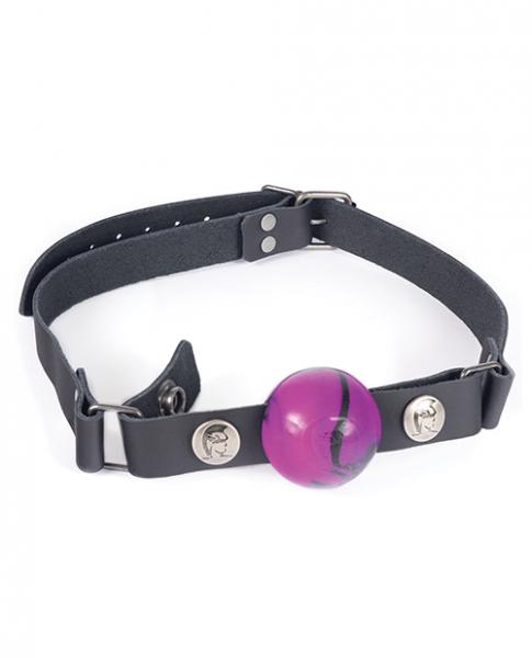 1 1/2 Inch Small Swirl Silicone Ball Gag - Wicked Sensations