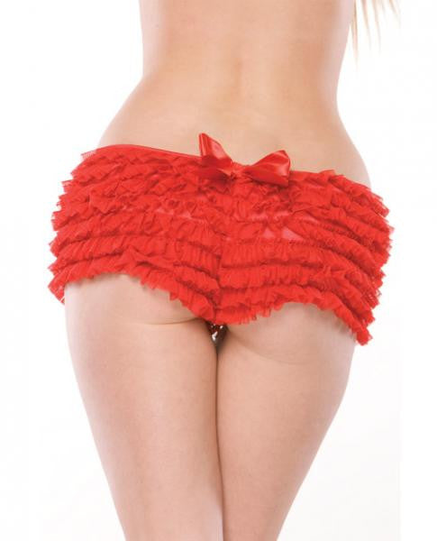 Ruffle Shorts With Back Bow - Wicked Sensations