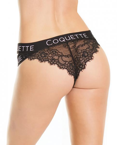 Fine Lace Back Panty With Double Strap Waistband - Wicked Sensations