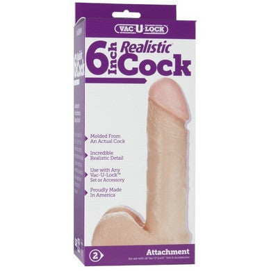 Vac-U-Lock 6 Inch Realistic Cock - Wicked Sensations