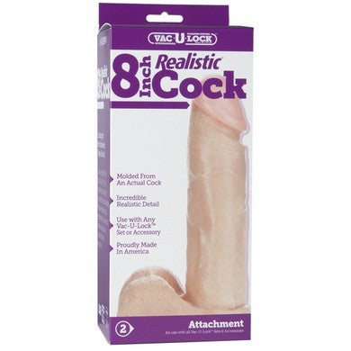 Vac-U-Lock 8 Inch Realistic Cock - Wicked Sensations