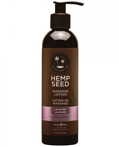 Earthly Body Hemp Massage Lotion-8 oz - Wicked Sensations
