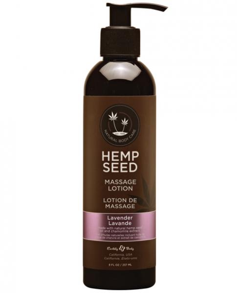 Earthly Body Hemp Massage Lotion-8 oz - Wicked Sensations