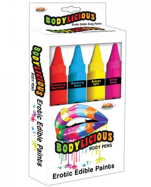 4 Pack Bodylicious Edible Body Pens - Wicked Sensations