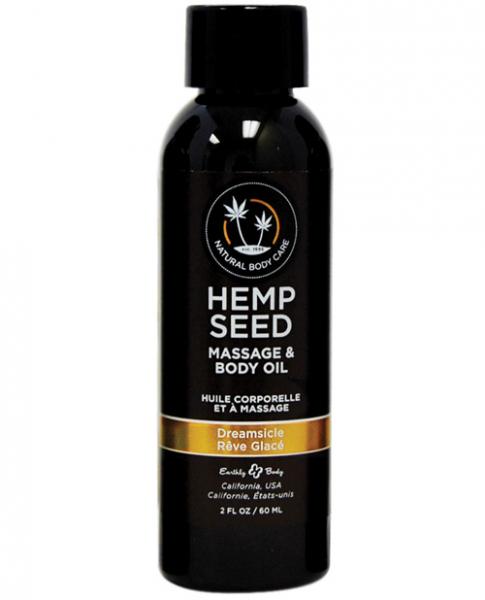 Earthly Body Hemp Seed Massage and Body Oil-2 oz - Wicked Sensations