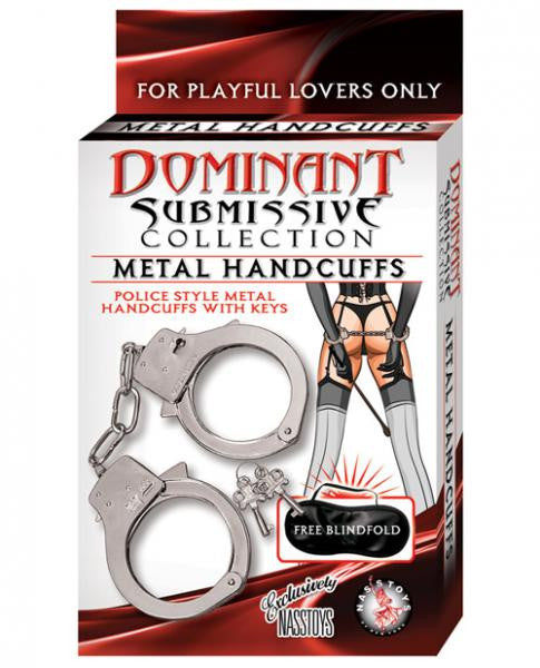 Dominant Submissive Metal Handcuffs - Wicked Sensations
