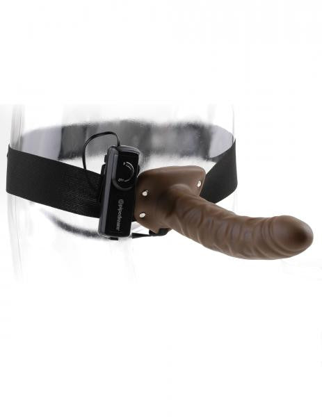 8 Inch Vibrating Hollow Strap-On - Wicked Sensations