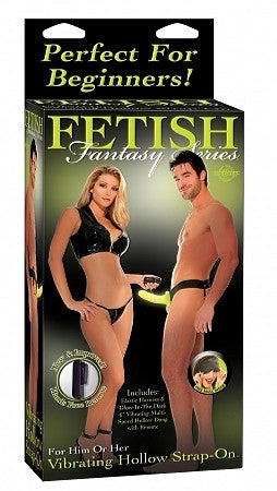 Vibrating Hollow Strap On For Him or Her - Wicked Sensations