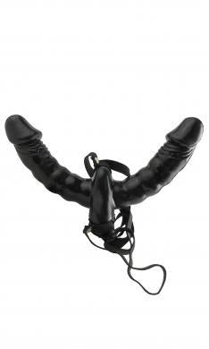 Vibrating Double Delight Strap-On - Wicked Sensations
