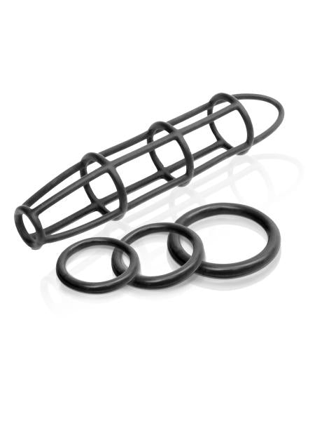 Fetish Fantasy Silicone Cockcage and Ring Set - Wicked Sensations
