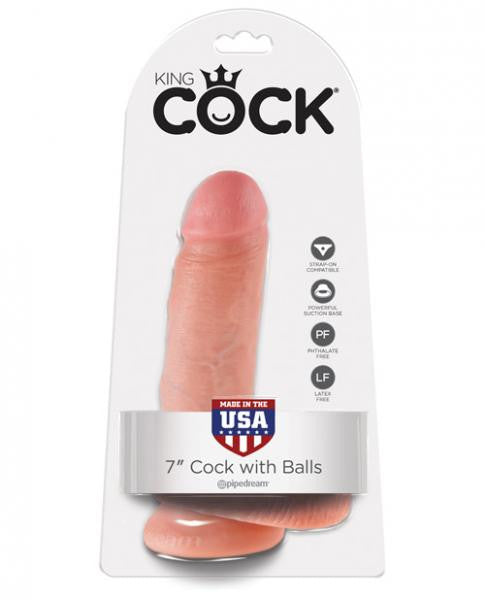 7 Inch King Cock With Balls - Wicked Sensations