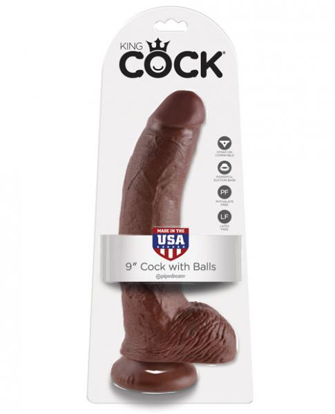 King Cock 9 Inch Dildo With Balls - Wicked Sensations