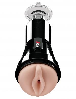 PDX Elite Cock Compressor Vibrating Stroker - Wicked Sensations