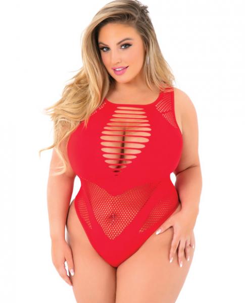 Pink Lipstick Bodysuit - Wicked Sensations