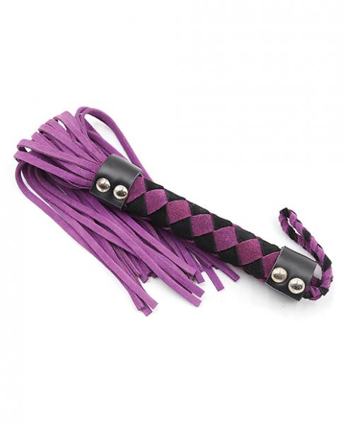 Plesur 15 Inch Leather Flogger - Wicked Sensations