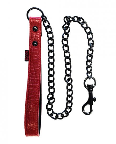 Rouge Leather Lead and Dog Chain - Wicked Sensations