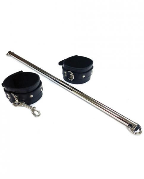 Leather Adjustable Spreader Bar With Cuffs - Wicked Sensations