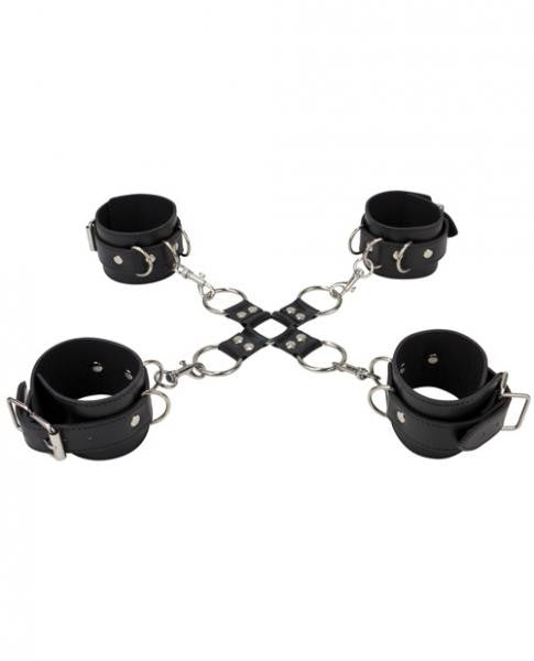 Ouch! Leather Hand and Leg Cuffs - Wicked Sensations
