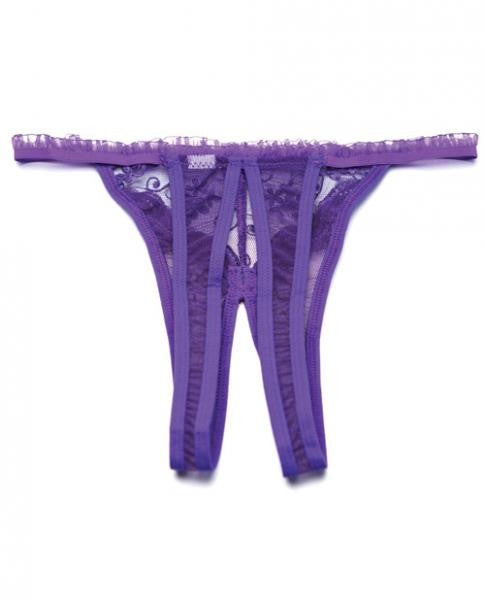 Scalloped Embroidered Crotchless Panty - Wicked Sensations