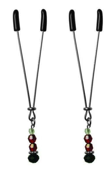 Sexperiments Ruby Black Nipple Clamps - Wicked Sensations