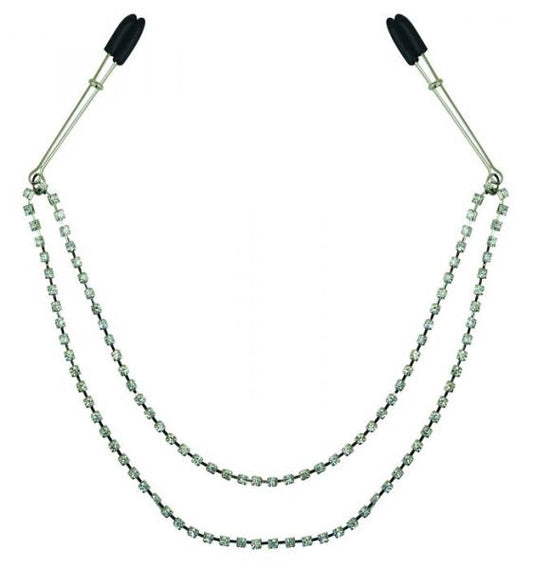Midnight Bling Nipple Clamps - Wicked Sensations