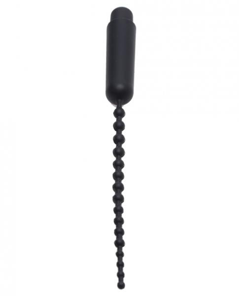 Dark Rod Vibrating Beaded Silicone Sound - Wicked Sensations