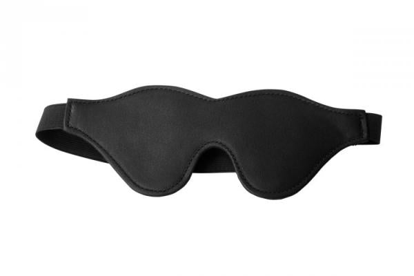 Strict Black Fleece Lined Blindfold - Wicked Sensations