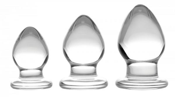 Prisms Triplets Graduated Glass Anal Plug Set - Wicked Sensations