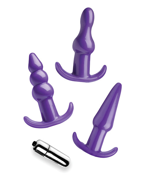 Frisky Thrill Trio Noir Anal Plug Set - Wicked Sensations