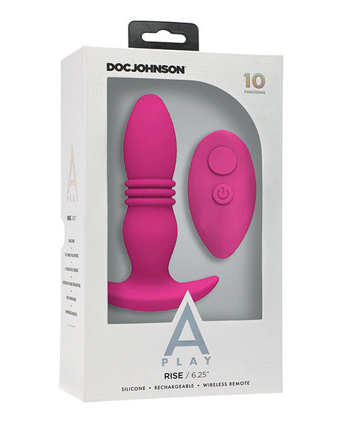 A Play Rise Rechargeable Silicone Plug With Remote