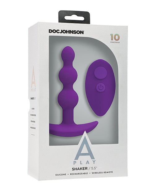A Play Shaker Rechargeable Silicone Plug With Remote