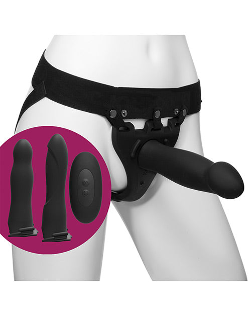 Body Extensions Be Naughty 4 Piece Vibrating Strap On Set