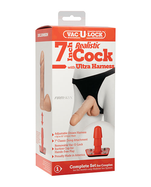 Vac-U-Lock Ultra Harness Set With 7 Inch Dong
