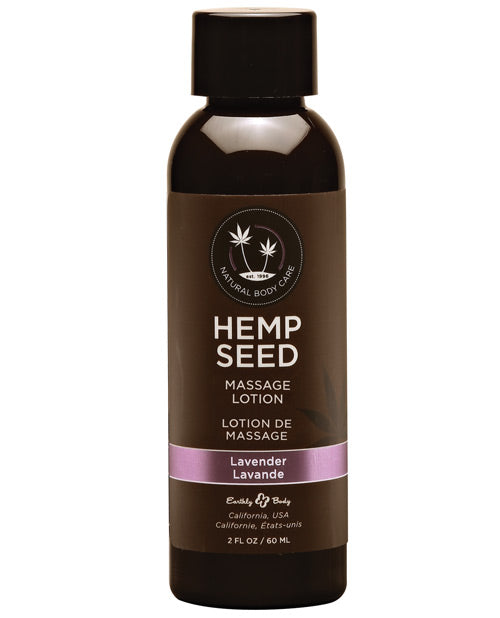 Earthly Body Hemp Massage Lotion-2 oz - Wicked Sensations