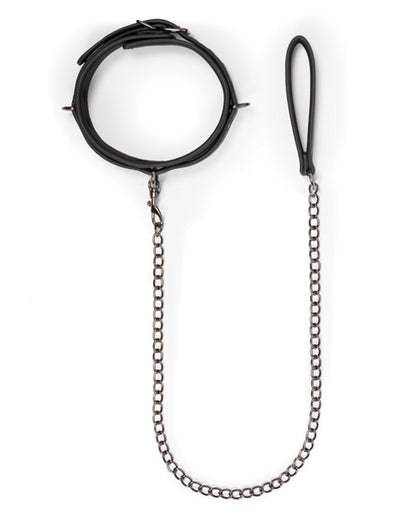 Easy Toys Faux Leather Collar and Lead Set - Wicked Sensations