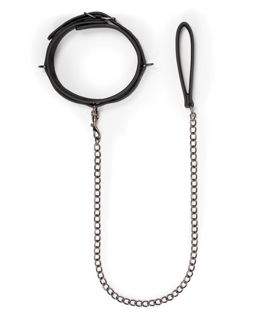 Easy Toys Faux Leather Collar and Lead Set - Wicked Sensations