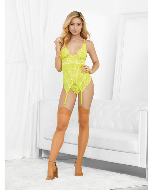 Neons Bustier With Pantyhose and G-String